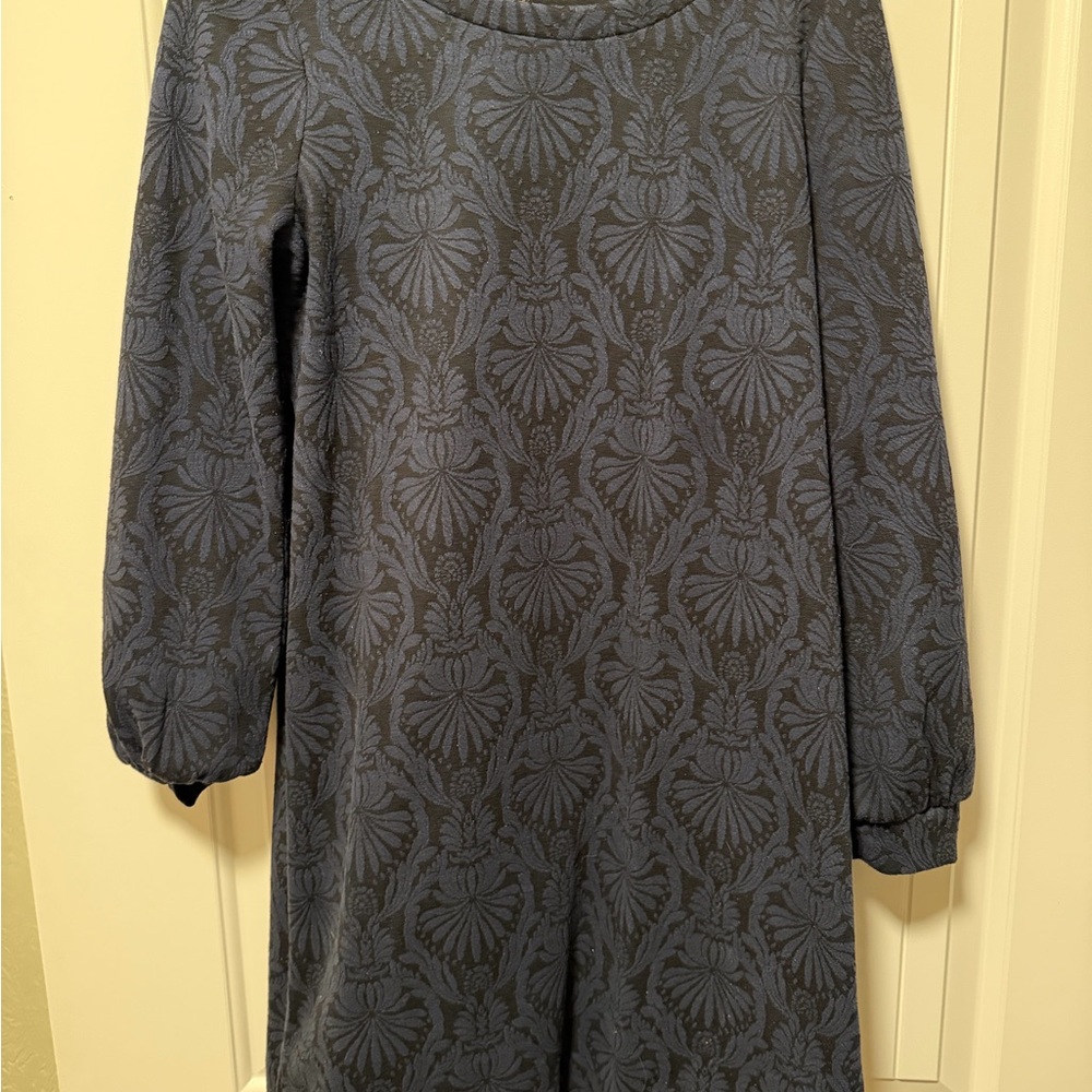 LOFT Navy Textured Dress